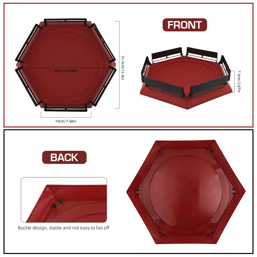 SNOWIE SOFT Beyblade Stadium Battle Arena for Kids with Hexagonal Design and Smooth Surface | Portable Plastic Arena for Party Games