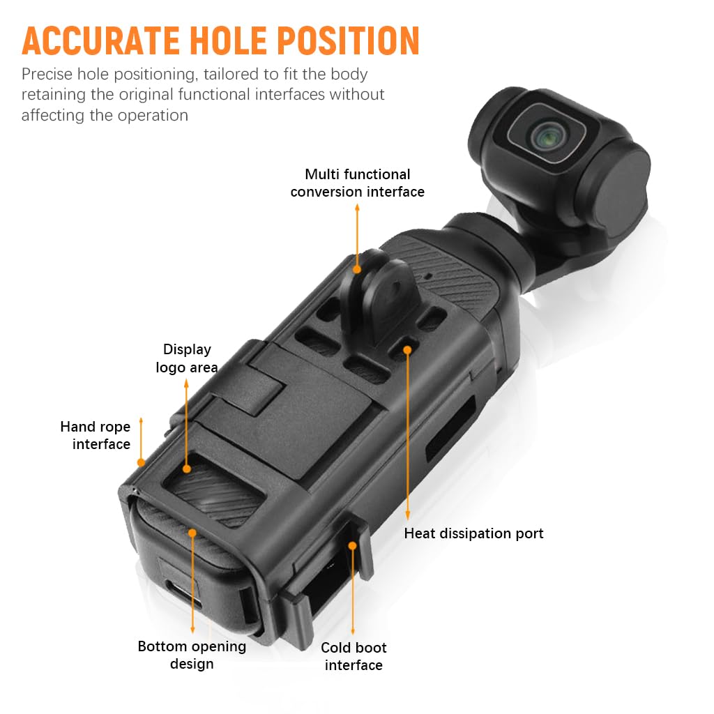 ZORBES Magnetic Mount for DJI OSMO Pocket 3 with Screw Fixation and Adjustable Angle | ABS Holder