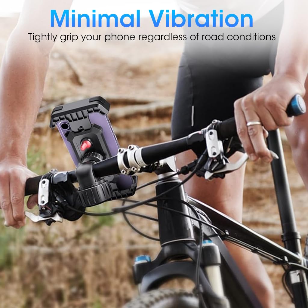 STHIRA Mobile Holder for Bikes with 360° Rotatable Anti Shake Design and Quick Installation | Fits Smartphones 4.7 to 7.2 in