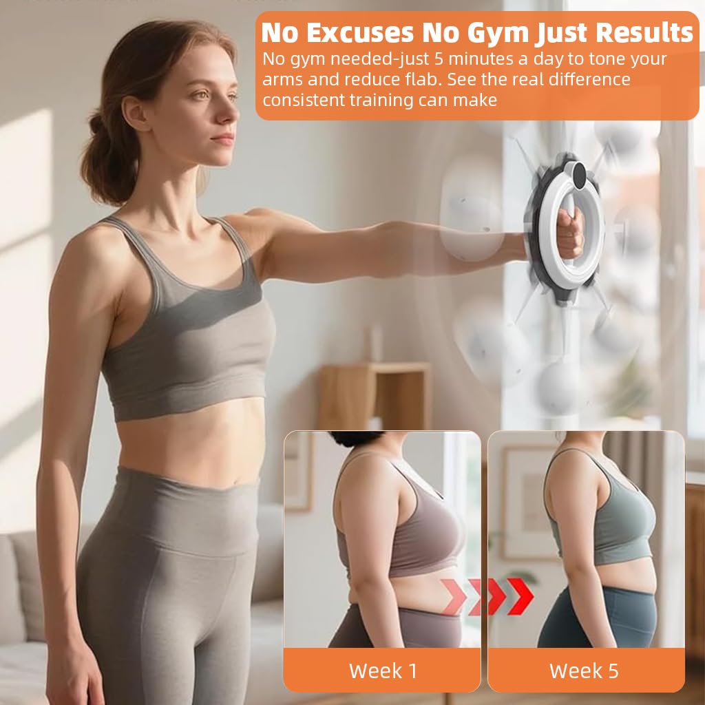 Proberos Arm Trainer for Home and Gym Workouts with 360° Rotating Ball Resistance | Portable Upper Body Strength Equipment