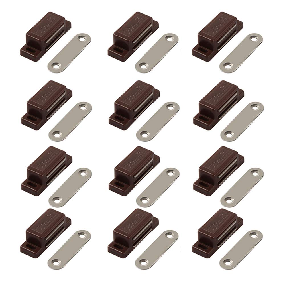 Serplex® 12Pcs Magnetic Door Catches for Cabinets and Closets, Strong Magnetic Door Latches for Cupboards, Drawers, and Furniture Doors