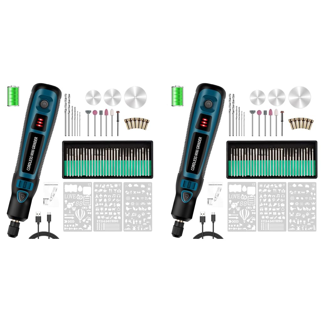 Serplex Electric Engraving Pen Kit for DIY Crafts with 44 Bits and 3 Speed Settings | Cordless USB Tool