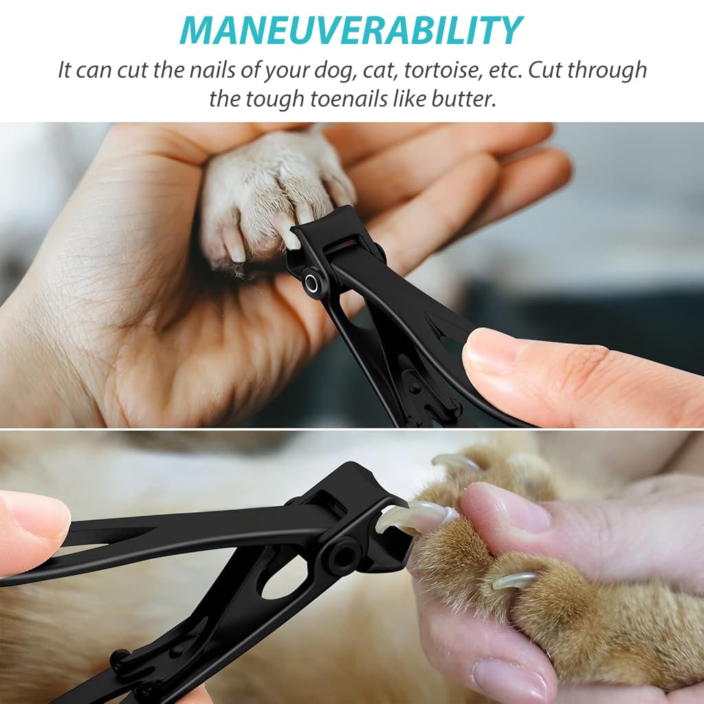 ZIBUYU Nail Cutter for Thick Nails featuring Wide Jaw Opening Stainless Steel 2PCS Set