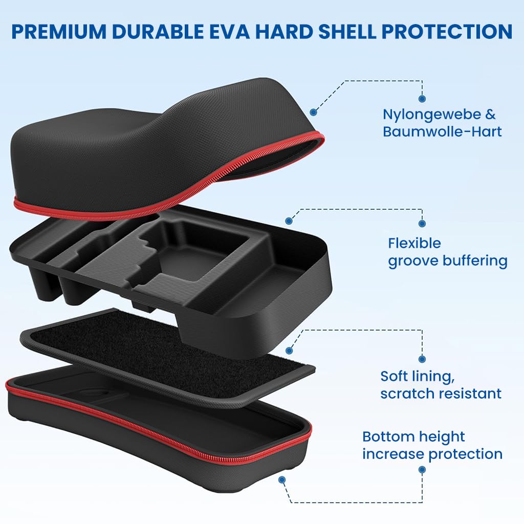 ZORBES Switch Storage Bag for Travel with 20 Game Slots featuring EVA Hard Shell Protection