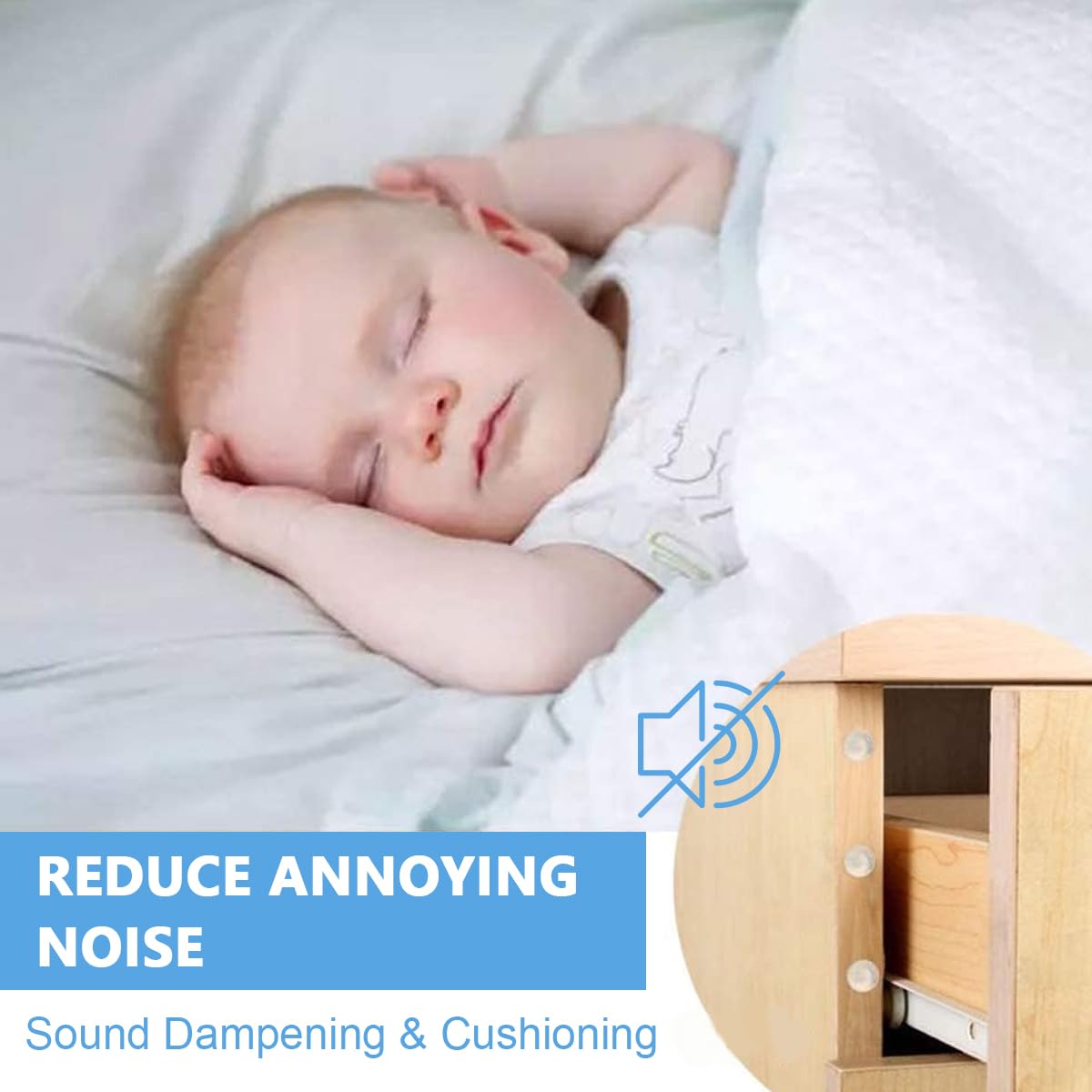 HASTHIP Adhesive Silicone Door Knob Bumper for Wall Protection featuring 165 pcs Clear Rubber Pads | Noise Reducing Home Furniture Shield