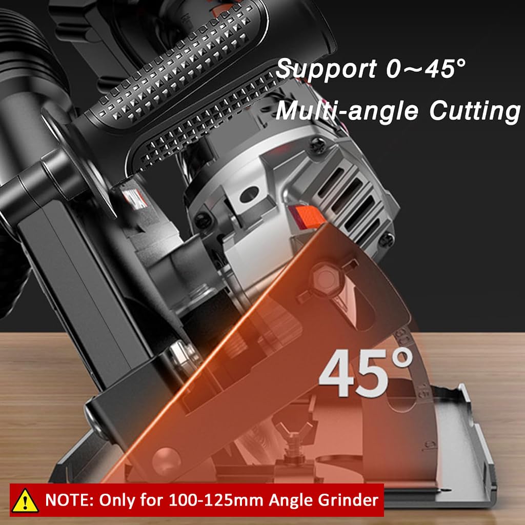 Serplex Angle Grinder Cutting Bracket for 100–125mm Tools with 0–40mm Depth Adjustment | Precision Scale and Auxiliary Handle