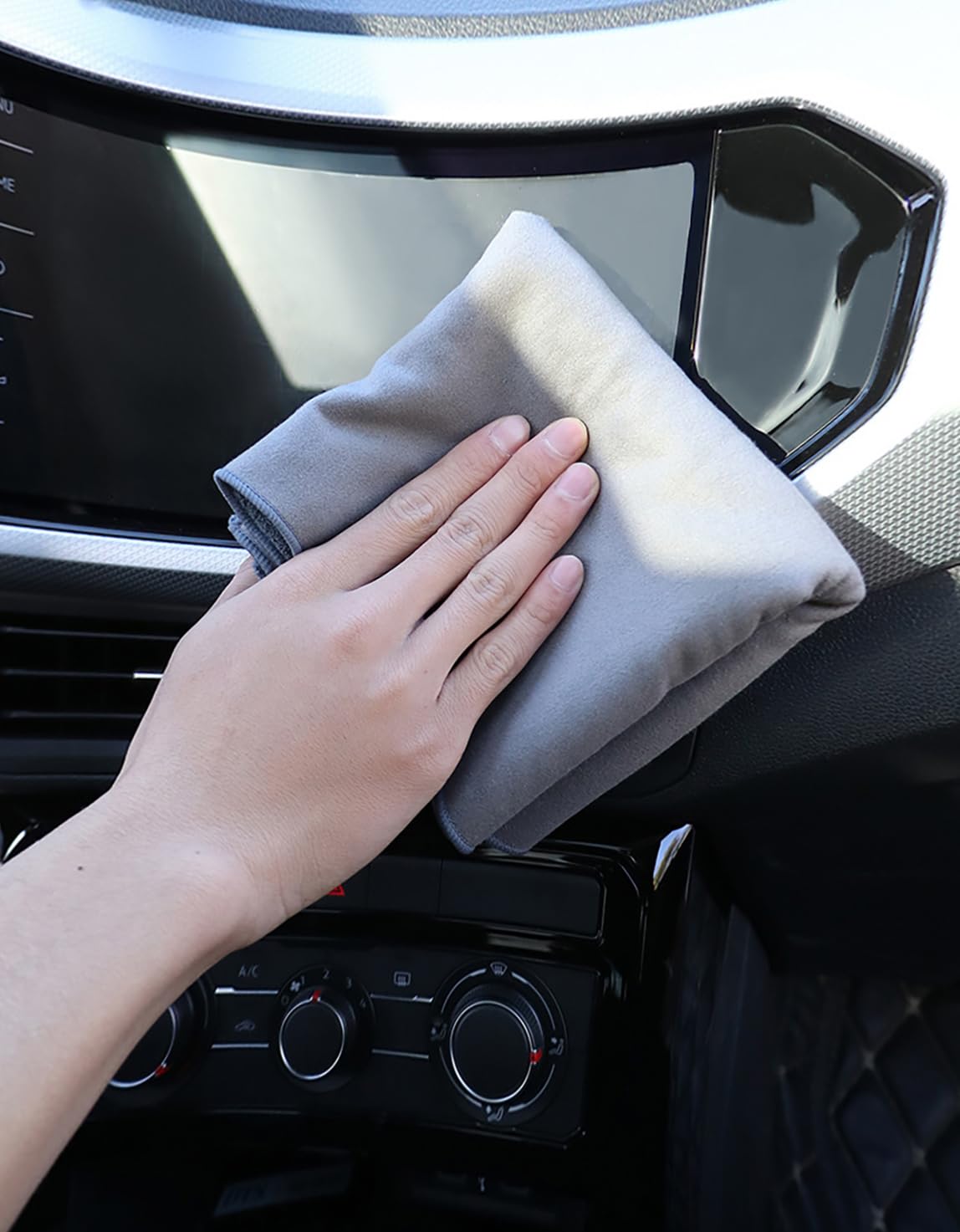 STHIRA Car Cleaning Cloth for Wash and Household Use 2pcs 30x60cm with Double Side Microfiber