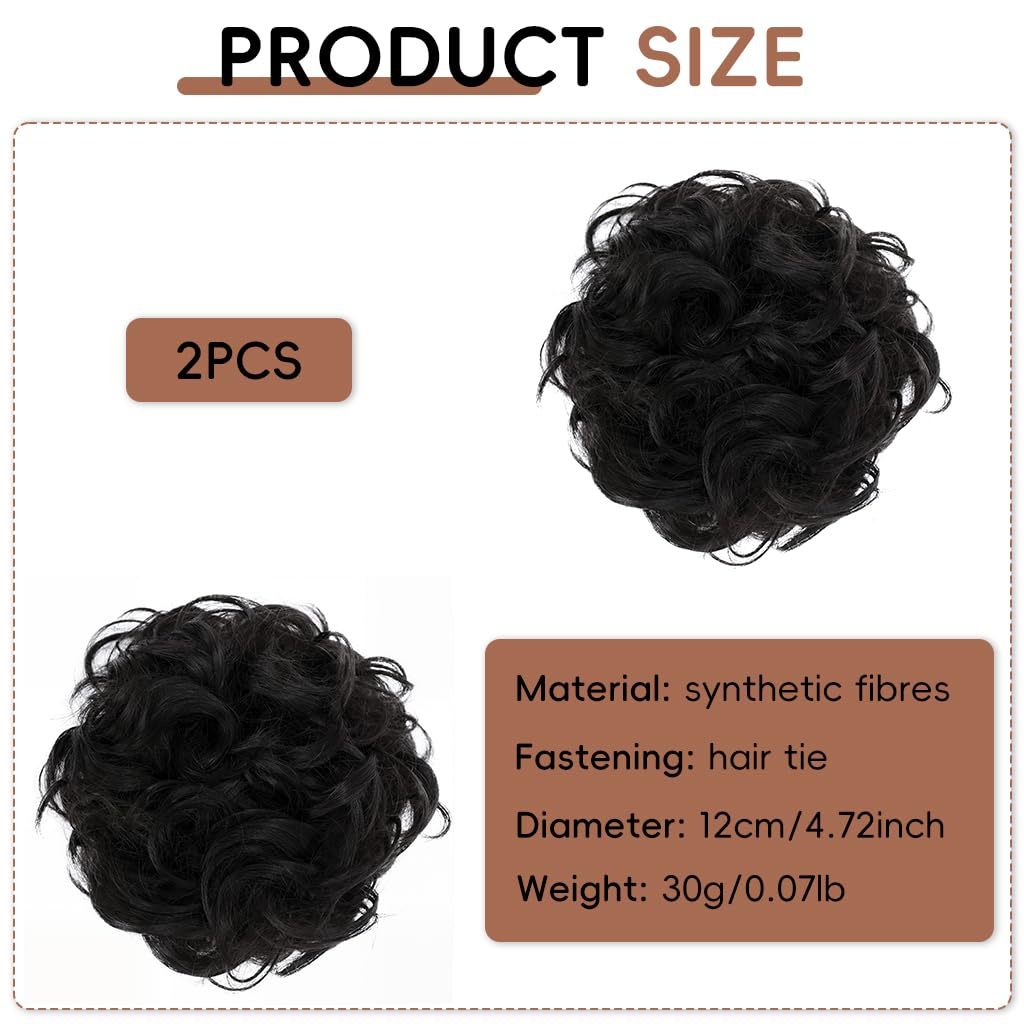 Zibuyu Hair Bun for Women with Heat Resistant Synthetic Fibers in Natural Black | Effortless Updo for Daily Wear and Parties