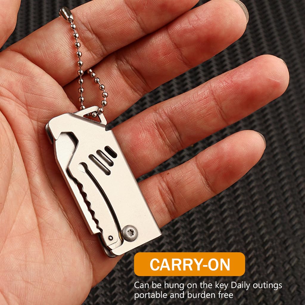 Optifit Box Cutters for Daily Use with Chain Loop and Ergonomic Grip | 4PCS Stainless Steel