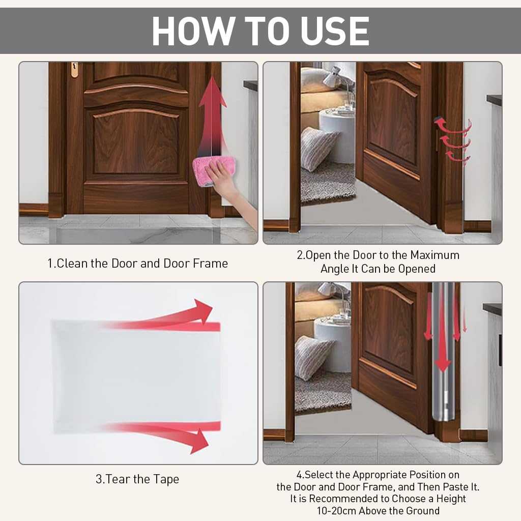 SNOWIE SOFT Finger Pinch Door Guard for Child Safety featuring Self Adhesive 1.2m Frosted PP Strip