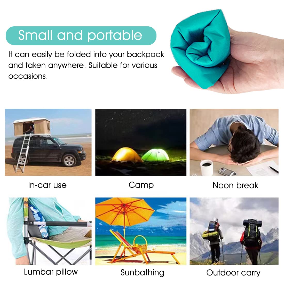 PALAY Travel Air Pillow for Camping and Hiking with Quick Deflate Valve | 50g Ultralight TPU