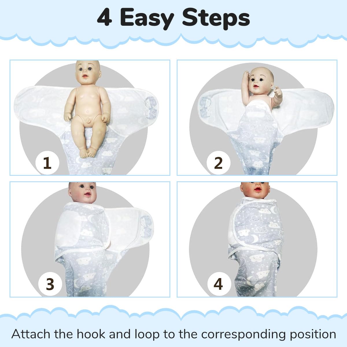 SNOWIE SOFT Baby Swaddles for Newborns 0–3 Months with Tear Off Design | 3Pcs 100% Cotton Set