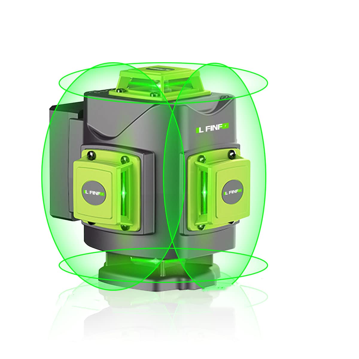 Serplex Laser Level for Indoor and Outdoor Leveling with 16 Lines 4D Green Beam | Self Leveling and Rechargeable