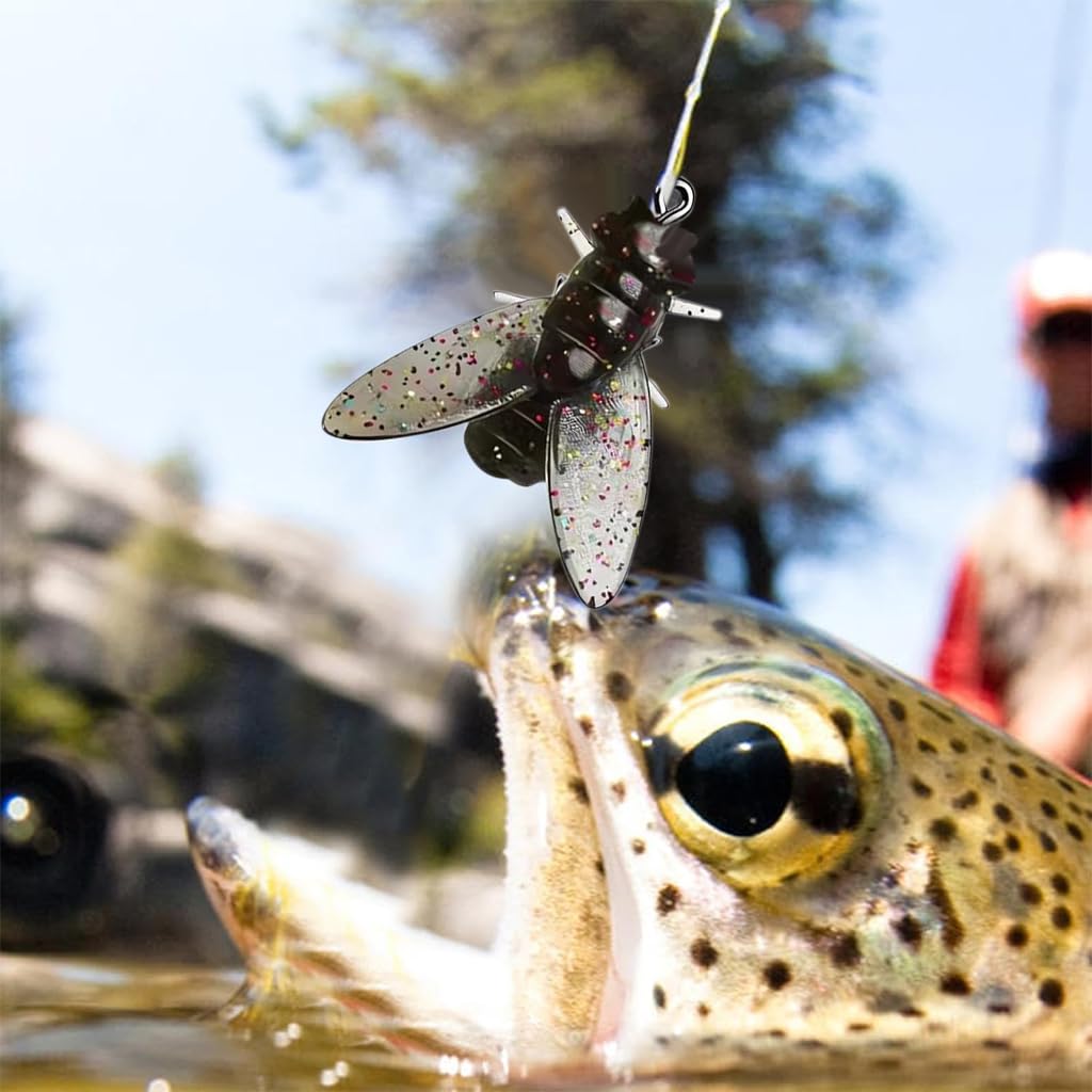 Optifit Bionic Fly Fishing Bait for Trout and Bass with 20pcs Hooks and Hand Tied Flies | Freshwater and Saltwater Lures Kit