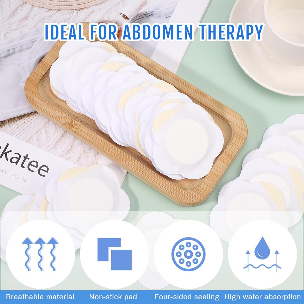 HANNEA Castor Oil Pack Wrap for Belly Button with 90PCS Floral Pads and Organic Cotton