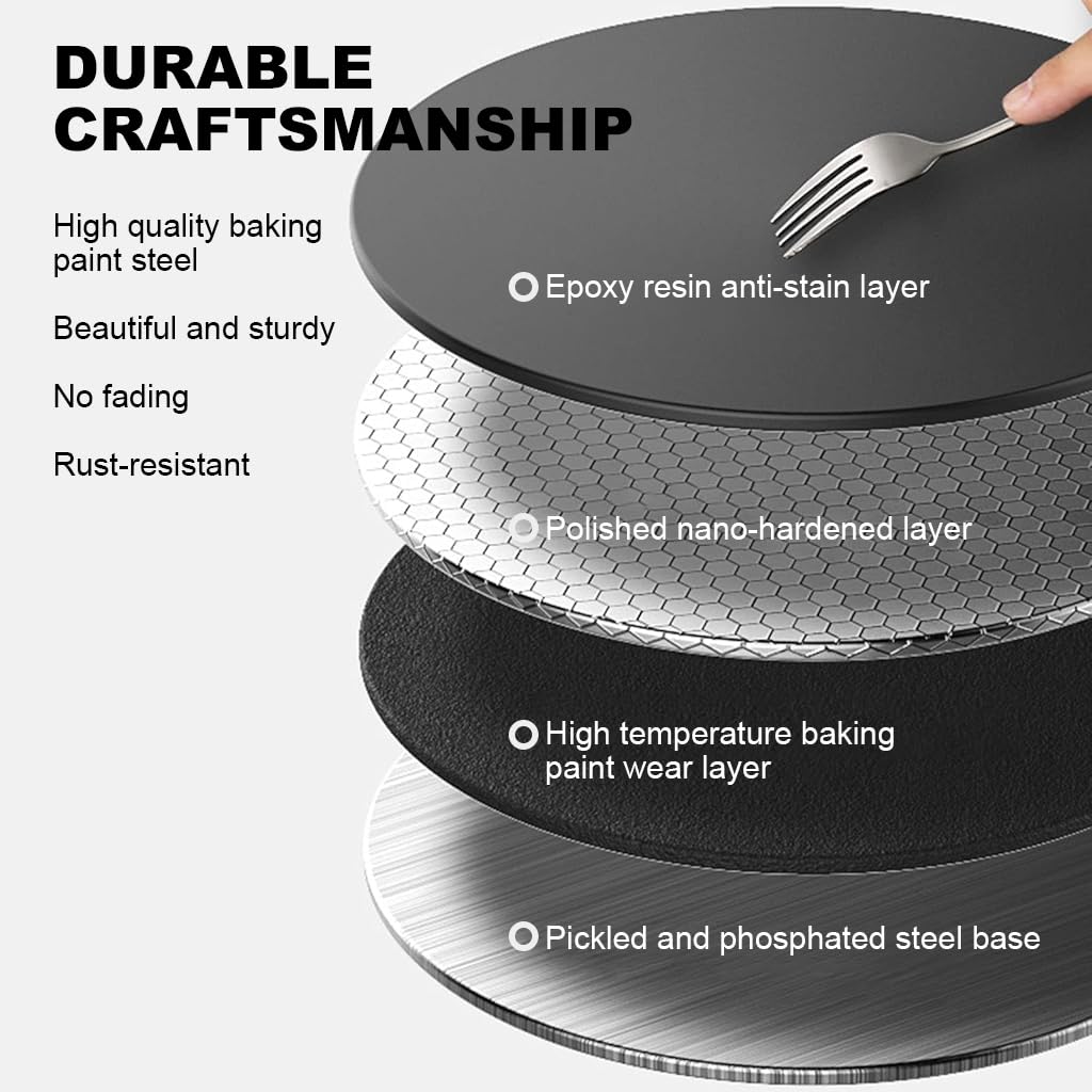 HASTHIP Kitchen Dish Drying Rack with Triple Layer Storage and Water Tray 65x63x26cm | Carbon Steel Organizer for Plates Cups and Cutlery
