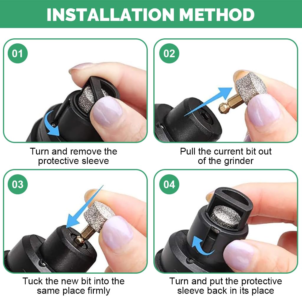ZIBUYU Dog Nail Grinder for Safe Pet Grooming with Quiet Low Vibration Motor | USB Rechargeable