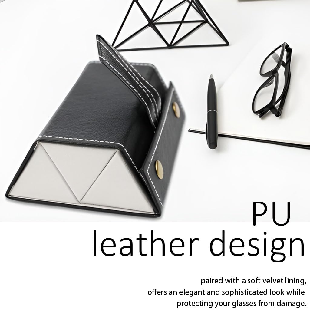 Zibuyu Foldable Sunglasses Travel Case for Eyewear Organization with PU Leather Design | Compact Folding Storage Box