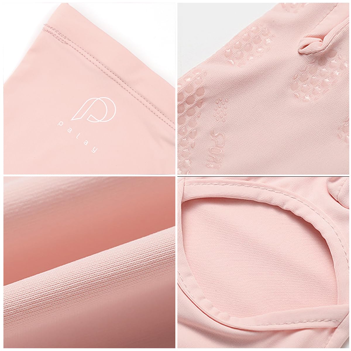 PALAY UV Protection Arm Sleeves for Driving and Cycling with Non Slip Palm and 22.2 in Length | Pink Ice Silk