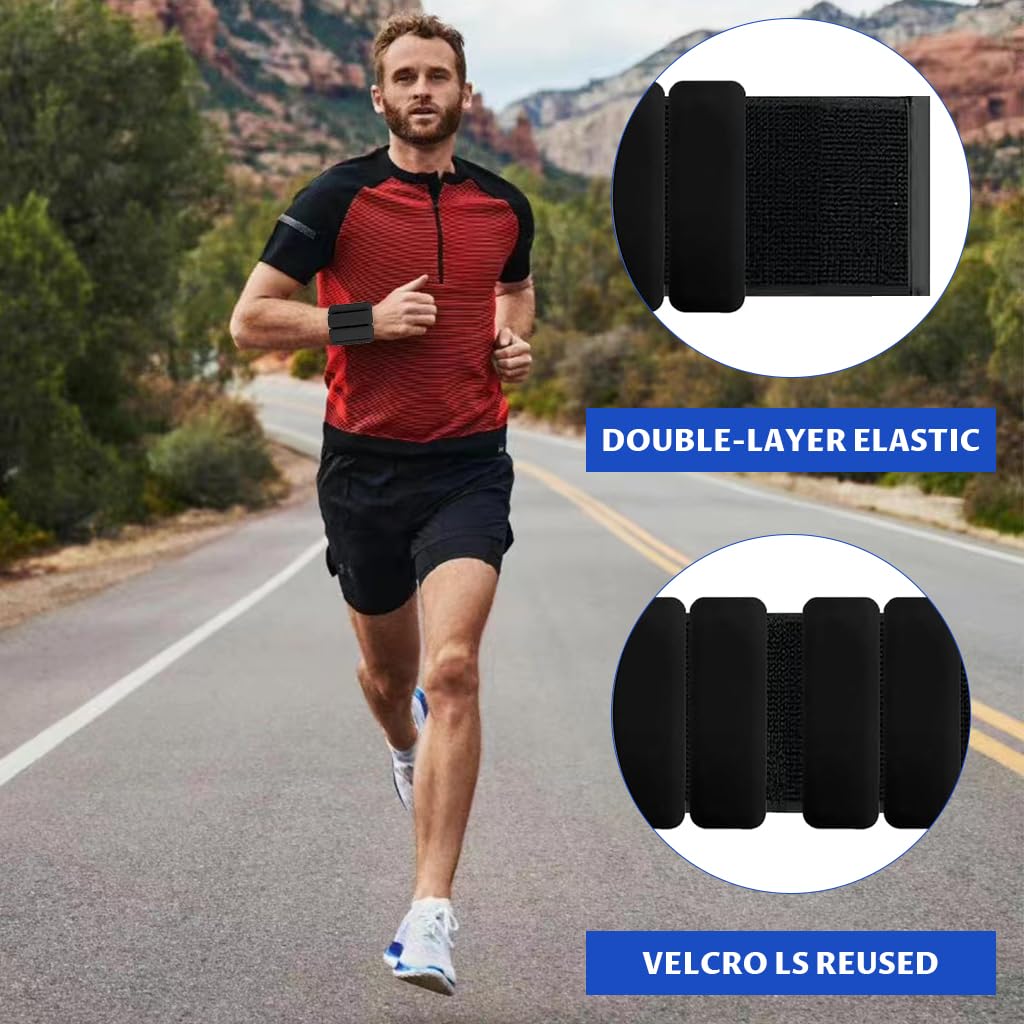 Proberos Adjustable Ankle and Wrist Weights for Fitness with 1lb Each Steel Core Design | Comfortable Silicone Strap for Walking and Yoga