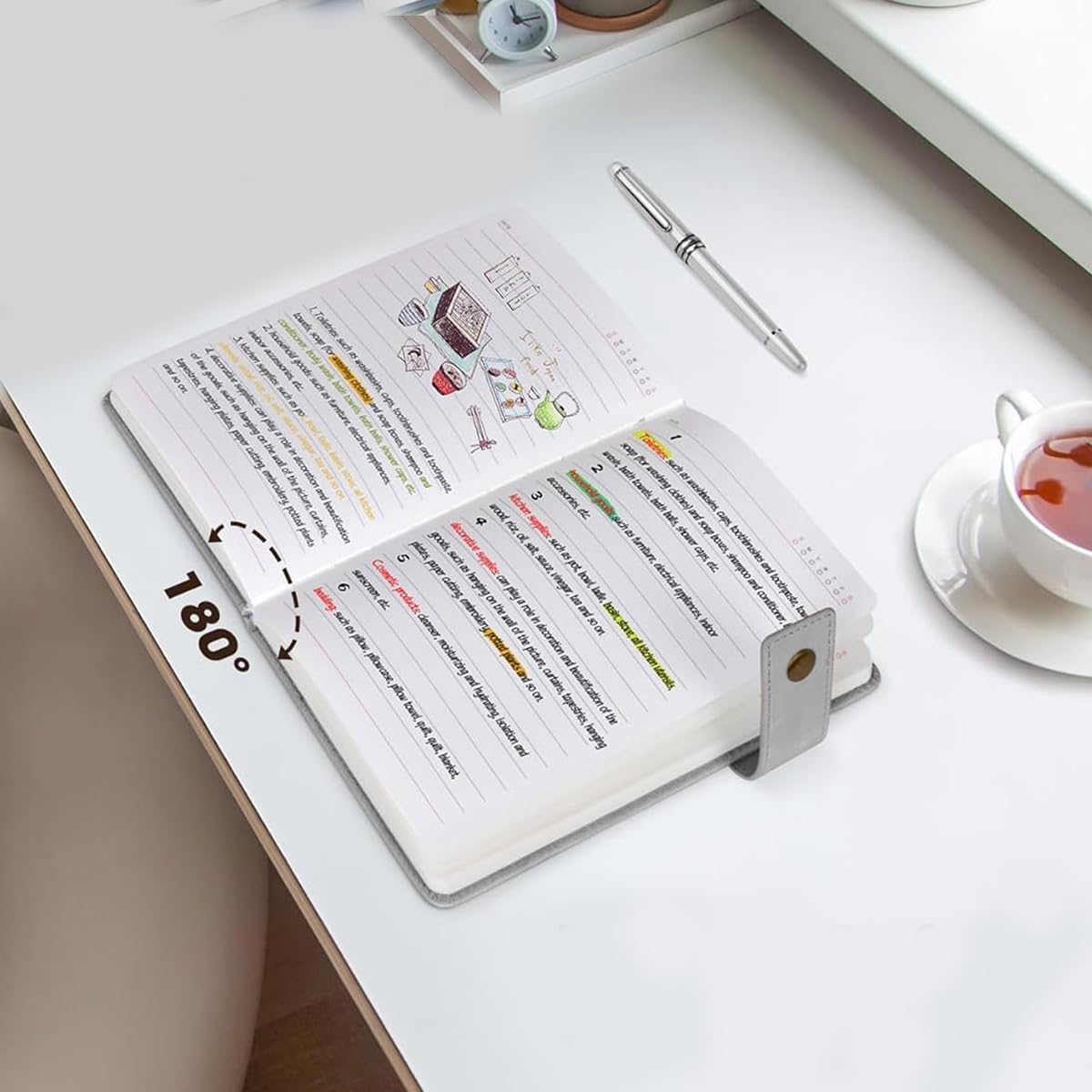 Climberty Planner Diary for Daily Use featuring Snap Button Closure & 200 Pages 100gsm Ruled Paper