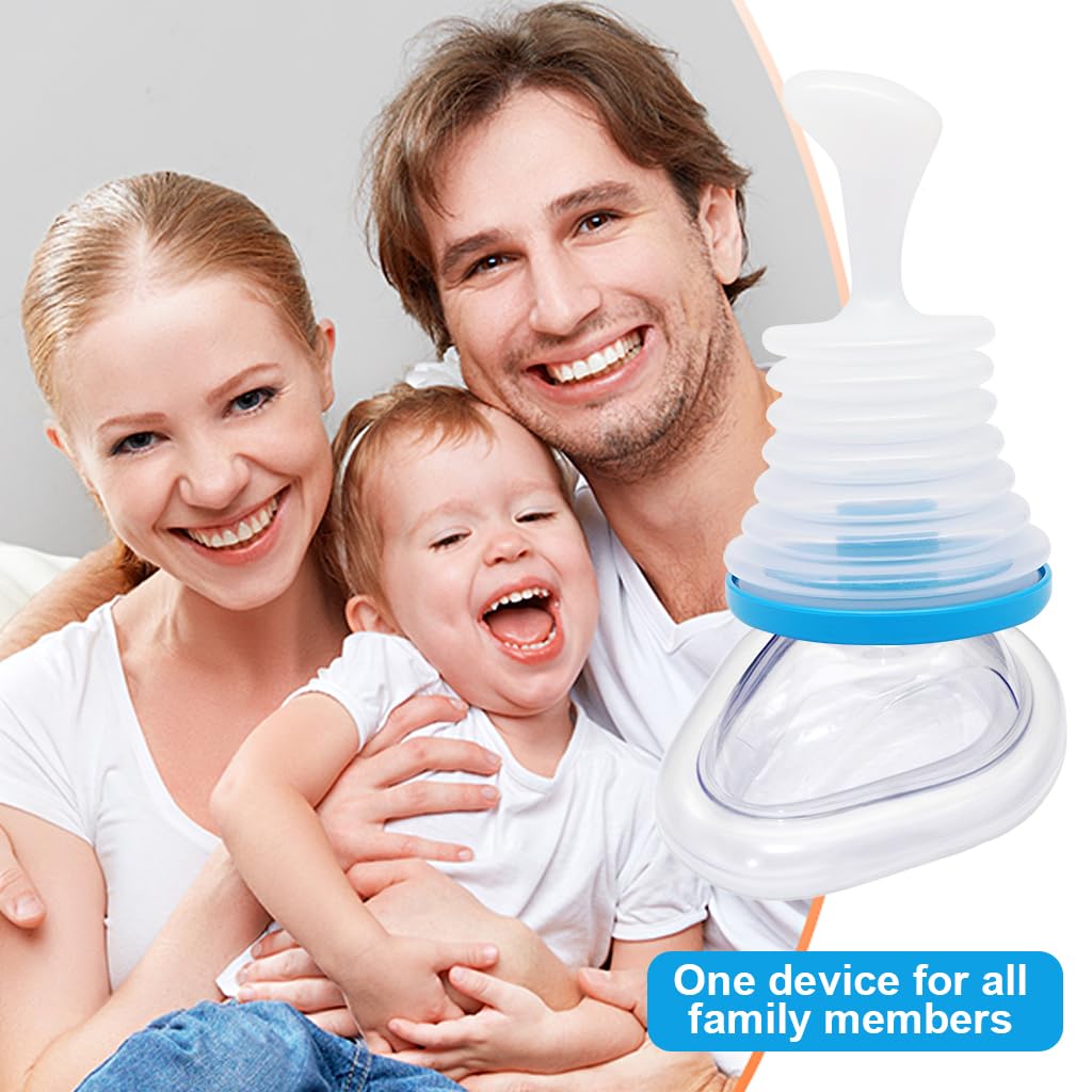 HANNEA Choking Rescue Device for Kids and Adults featuring Manual Airway Suction | 3 PCS Blue