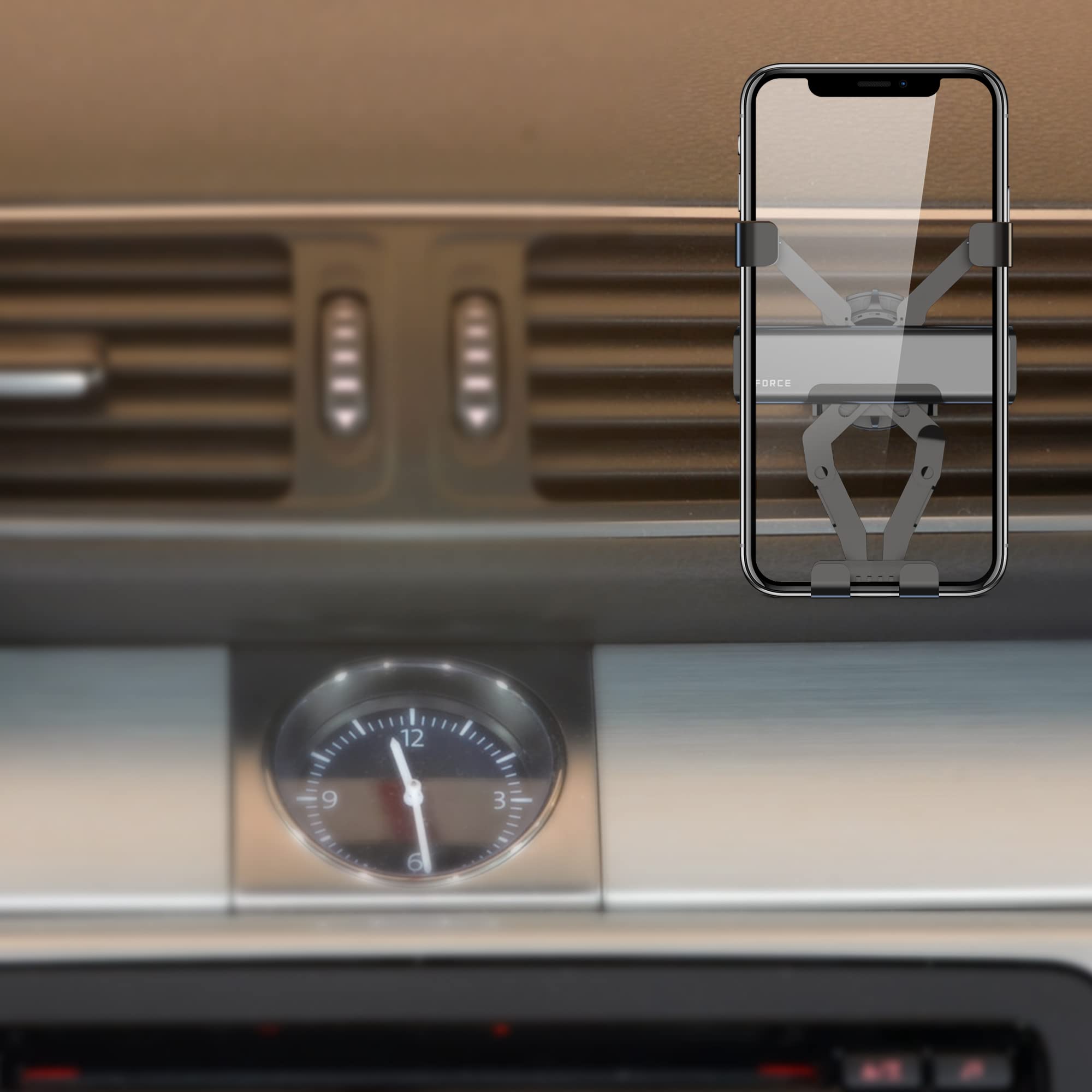 ZORBES Car Phone Holder for Air Vent with 360° Rotation and Auto Bouncing Claws | Metal Clip Base