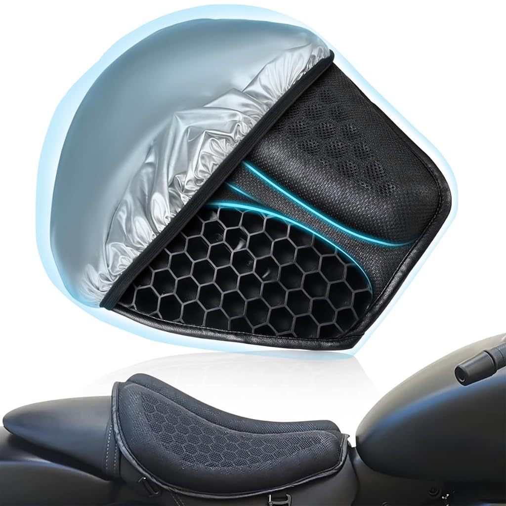 STHIRA Bike Seat Cushion for Long Rides with 3D Honeycomb Gel Design and Anti Slip Cover