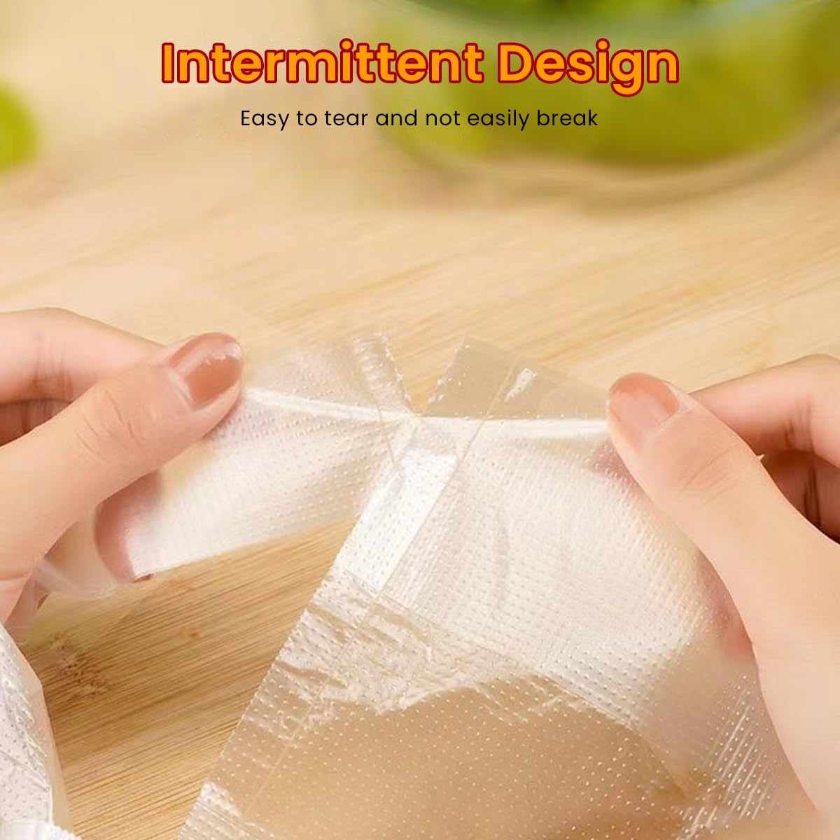 Supvox Food Bags for Meat and Groceries featuring Tear Off Handles and 100 Count 30x35cm PE