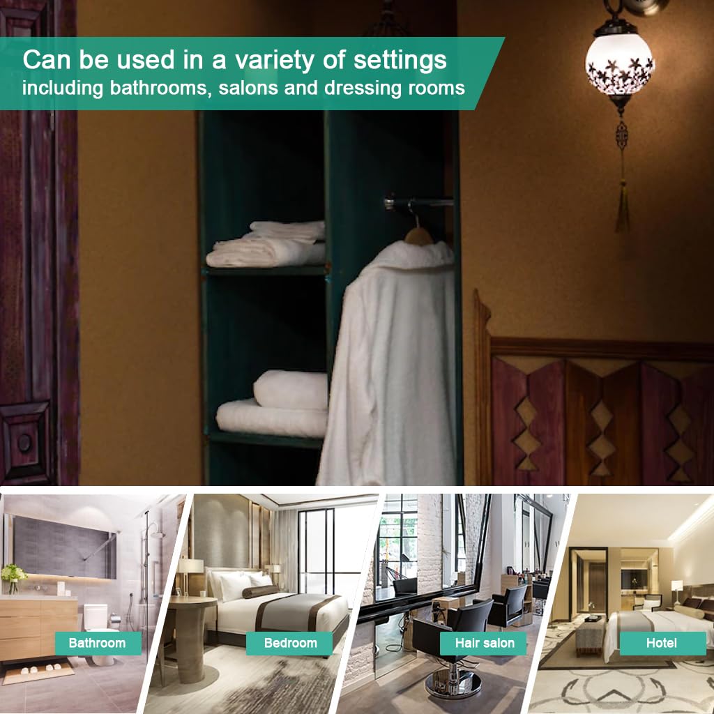 HASTHIP Hair Dryer Stand for Wall with 4 Hooks and Nail Free Installation | Aluminum Alloy Organizer for Bathroom and Salon