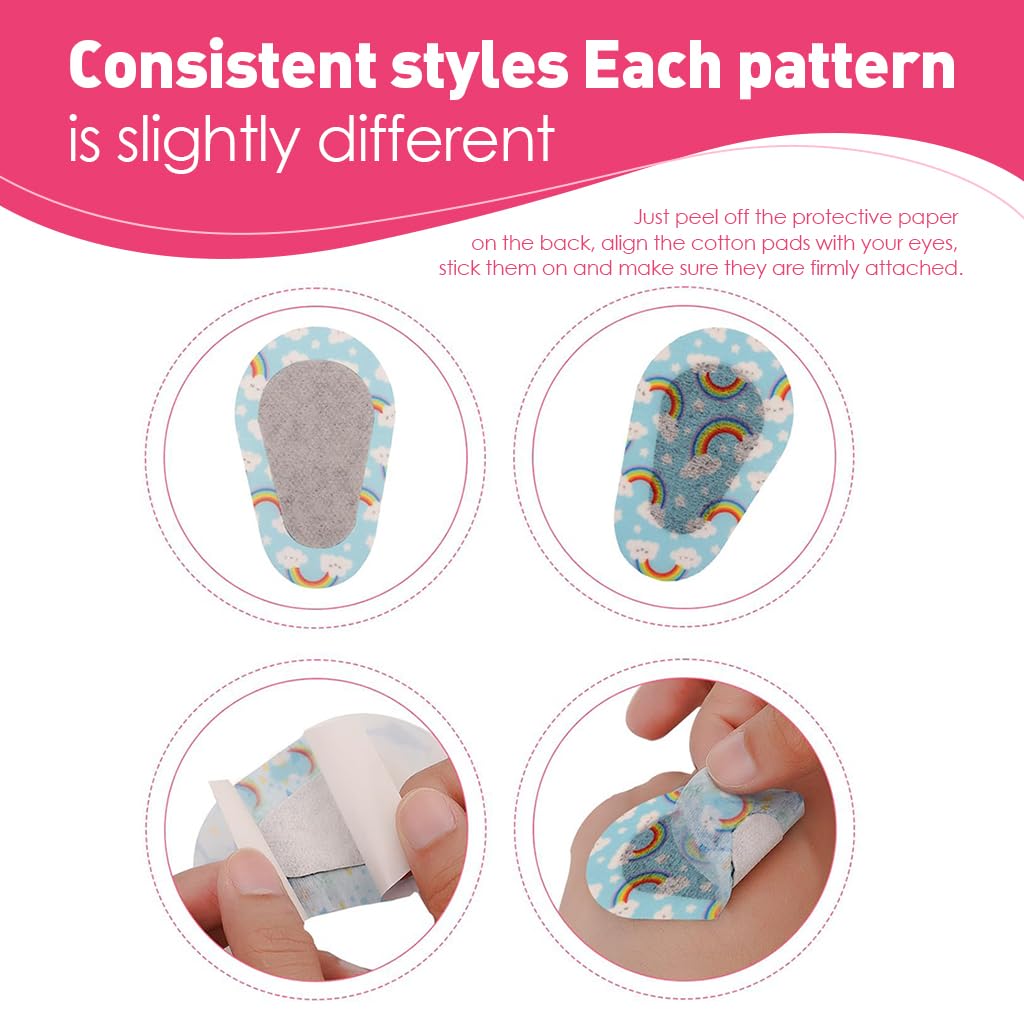 SNOWIE SOFT Kids Eye Patch for Lazy Eye Recovery with Self Adhesive Design 40pcs 3x2 in Cotton