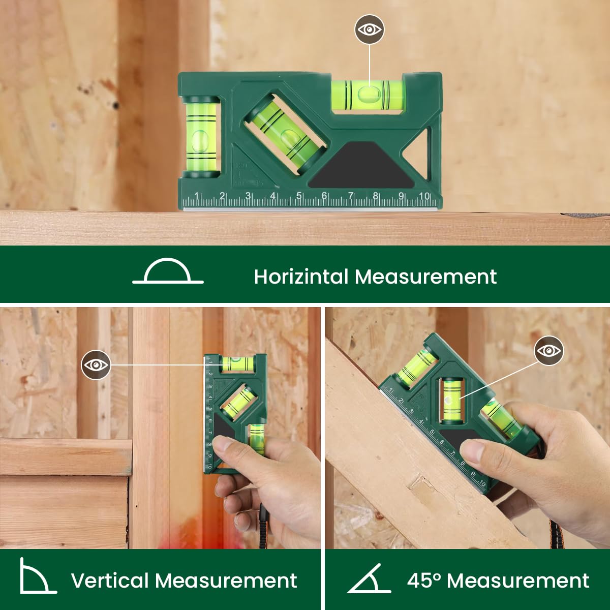 Serplex Magnetic Leveler Tool for Construction and HVAC Installation with 3 Bubble Vials | 2PCS