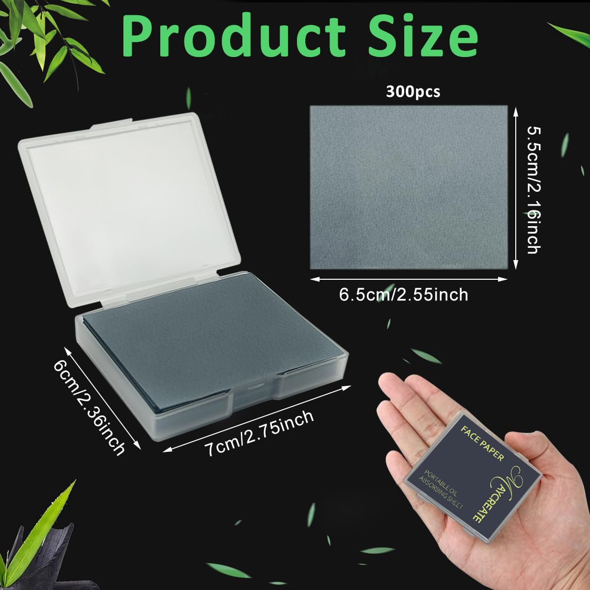 MAYCREATE Face Blotting Paper for Oily Skin with 300 Sheets and Linen Fiber Material | Makeup Shine Control for Women