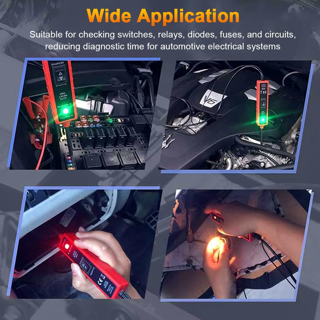 Serplex Power Circuit Tester for 6–24V DC Systems with 13ft Cable & LED Buzzer Alerts