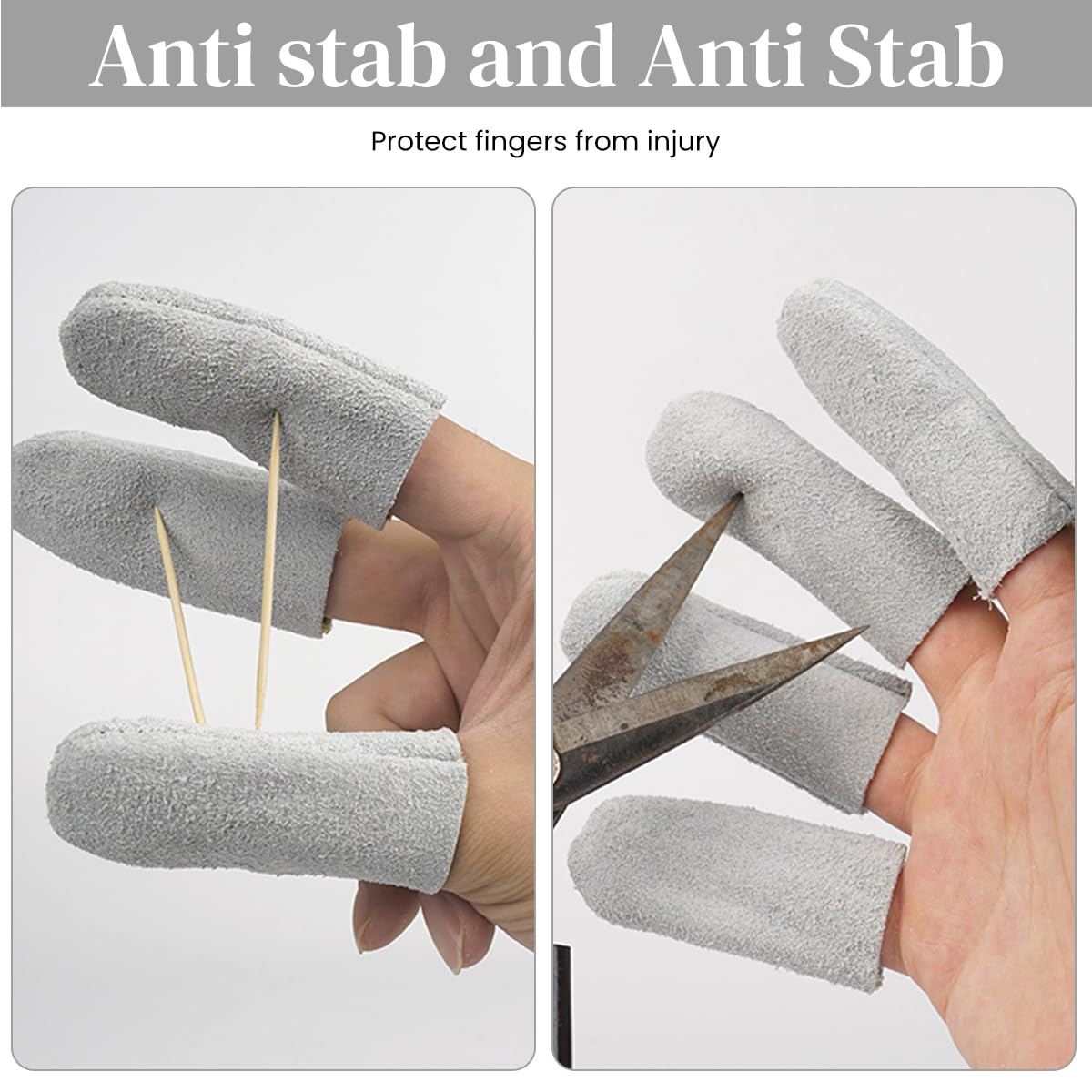 Supvox Finger Cots for Crafting and Carving with Thickened Flocking Fabric | 10Pcs One Size