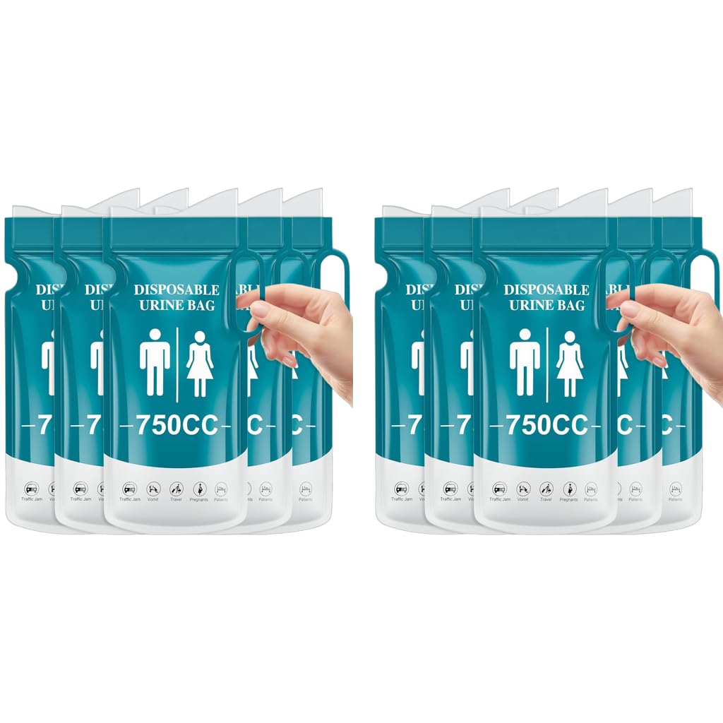 Proberos Disposable Urine Bags for Outdoor and Emergency Use with Handle 750cc PE Ziplock