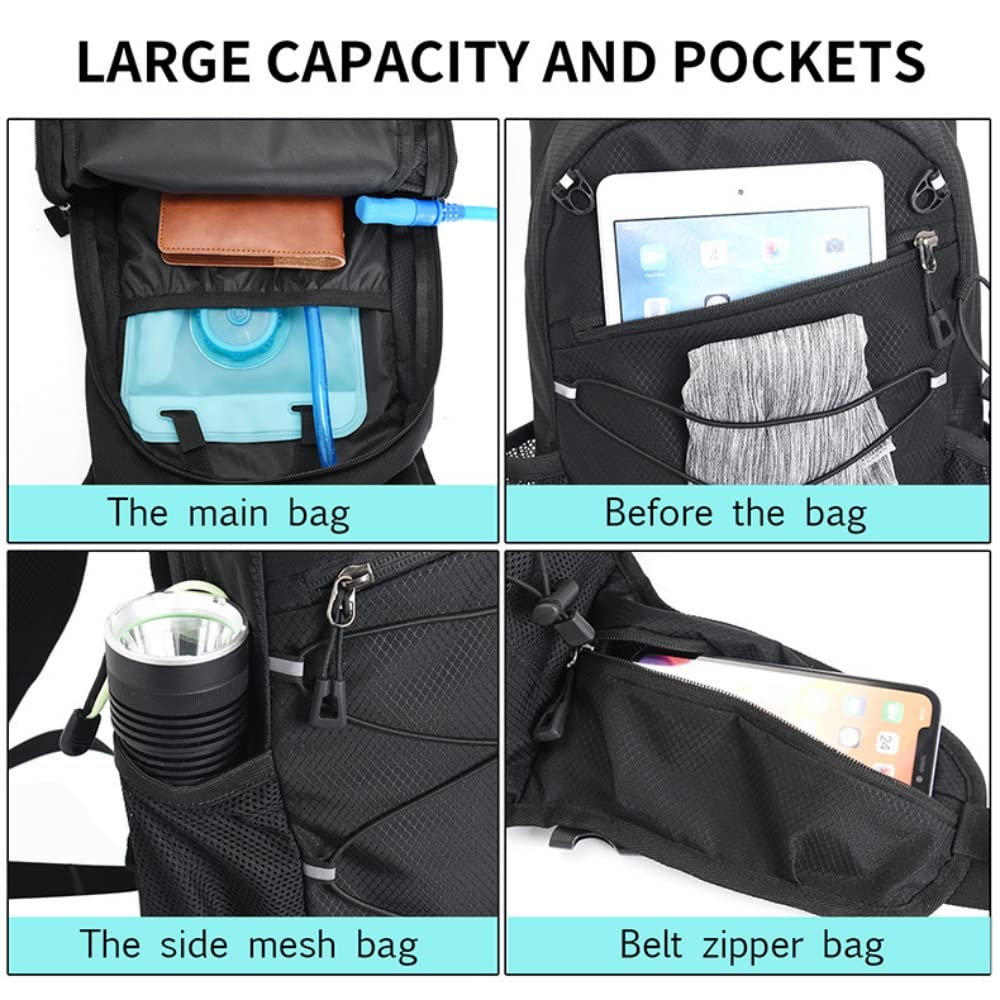 Proberos Outdoor Cycling Backpack for Hiking with 2L Hydration Pack and Ergonomic Design | 18L Lightweight Waterproof Bag