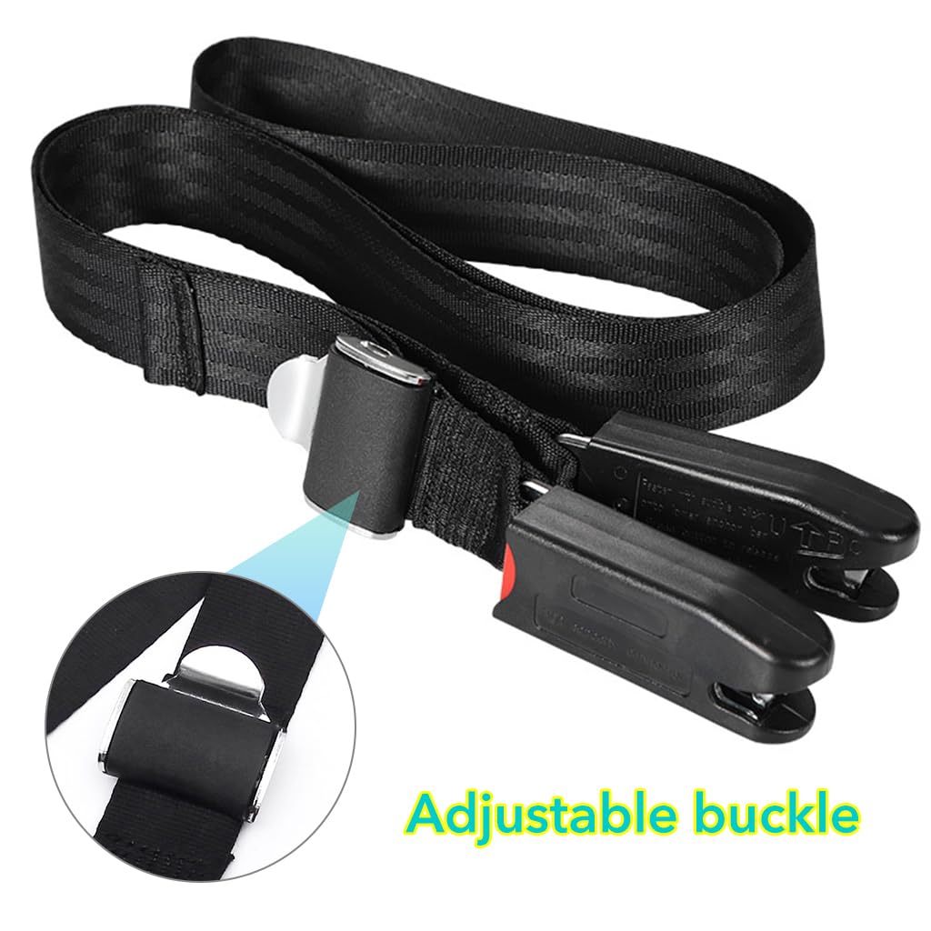 SNOWIE SOFT® Universal Strap for Child Car Seat Latch Port Strap 82.6 inches Adjustable Strap for Attaching Anchor Point Child Car Seat Installation Accessory Quick Release One Button to Lock