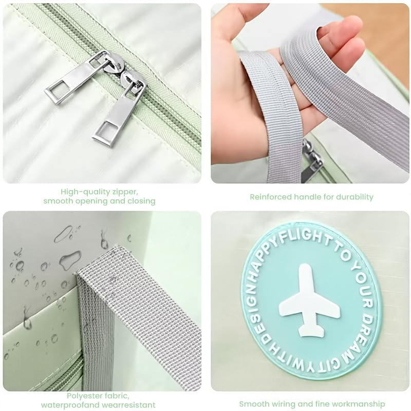 ZIBUYU Packable Travel Bag for Weekend Trips with Luggage Handle Sleeve and 45x35x17 cm Oxford Cloth Design