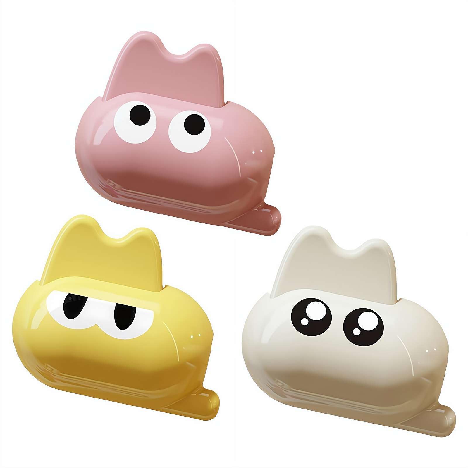 HASTHIP® Toothbrush Cover Case- 3 pcs Tooth Brush Cap Cover Travel Portable Plastic Toothbrush Protector Covers Cap for Household Travel Camping Bathroom-Multicolor