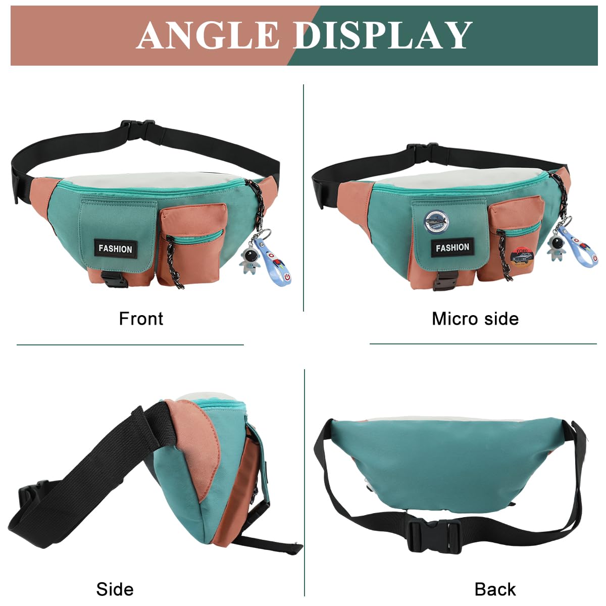 Gustave Waist Bag for Travel and Everyday Use featuring Multi Pocket Design and Nylon Material