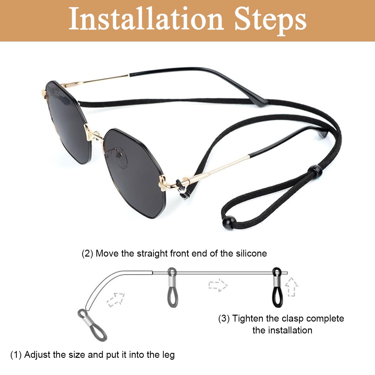 Zibuyu Specs Holder Strap for Women featuring Non Slip Ergonomic Fit 27.56 in Suede Velvet