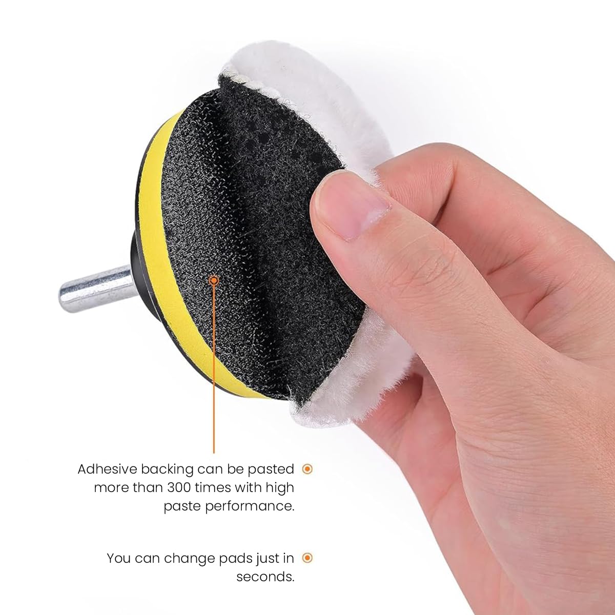 STHIRA Car Polishing Pads for Scratches and Oxidation 5Pcs 3-Inch Set with Hook and Loop Fastening