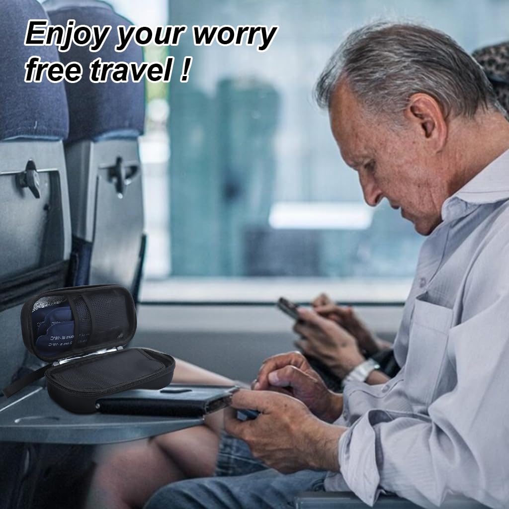 ZIBUYU Insulin Cooler Travel Case with 3 Ice Packs and Temperature Display Black | 8.67×4.33×2.03 in Portable Diabetic Supply Organizer