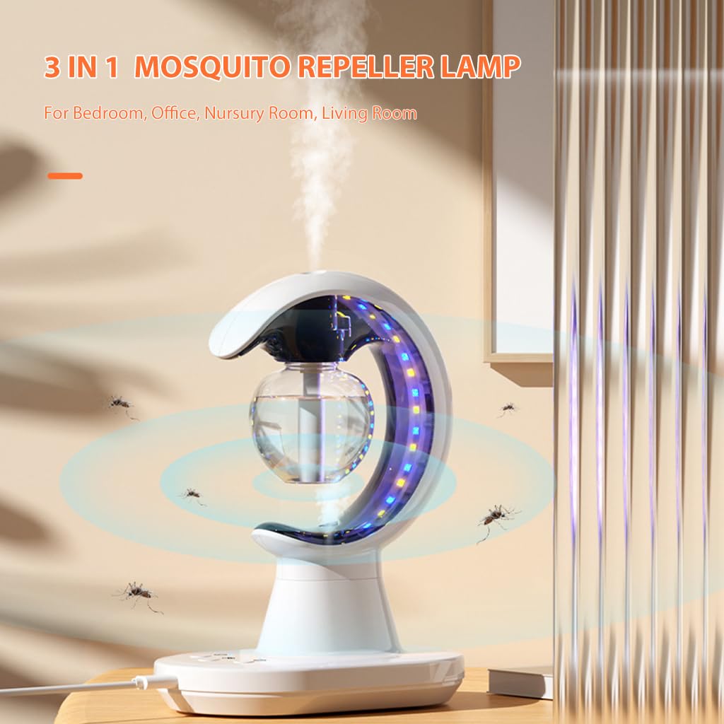 HANNEA® Mosquito Repeller Lamp 3 in 1 Electric Mosquito Repeller Humidifier Night Light Quiet Mosquito Lamp for Bedroom, Office, Nursury Room, Living Room