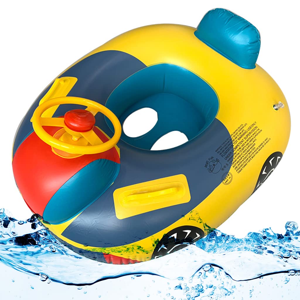 Proberos Baby Swimming Tube for Toddlers 72x65cm with Anti Flip Seat and Safe Handles | Thick PVC Pool Float for Kids Under 15kg