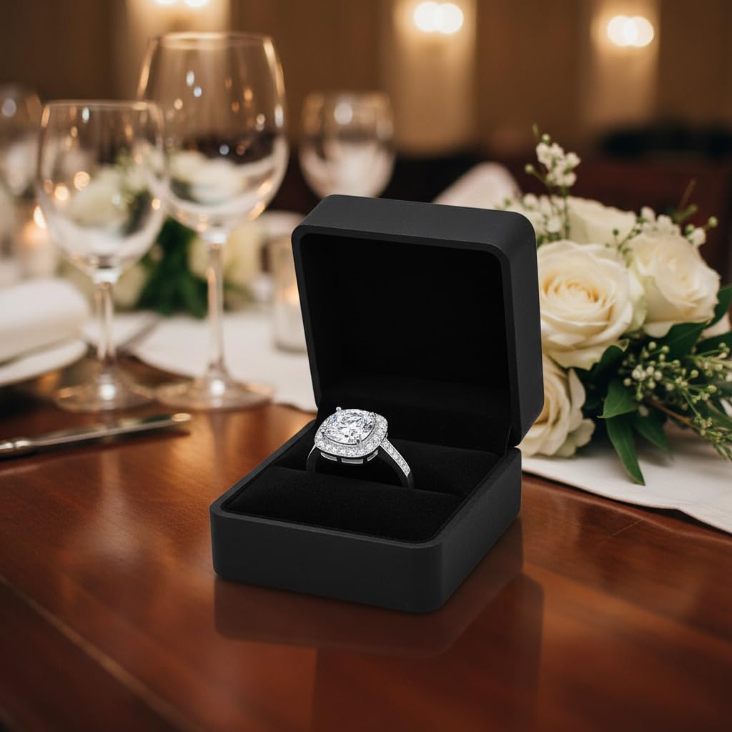 Zibuyu Diamond Ring for Daily Wear featuring 2 Carats Round Zircon Open Adjustable Design