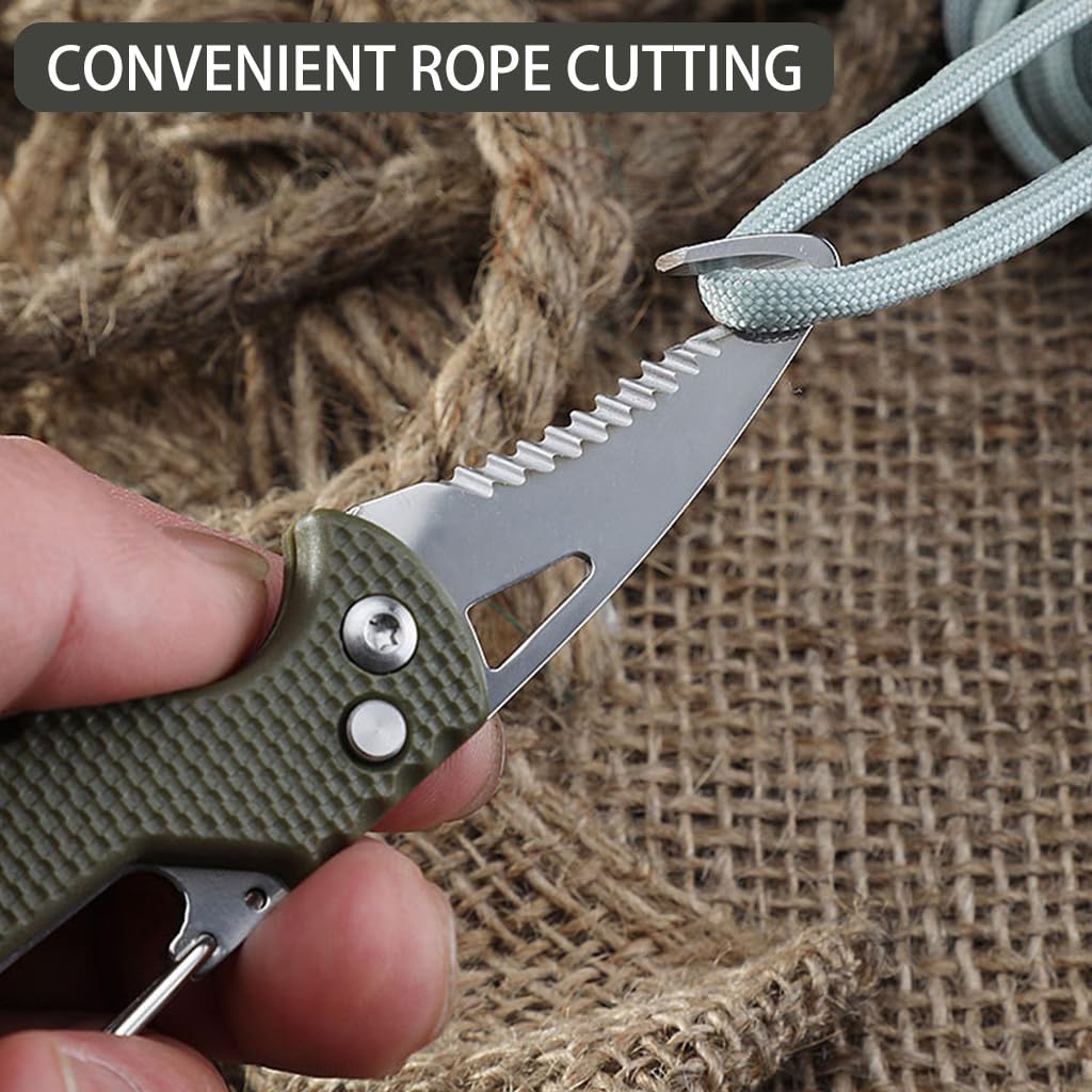 Proberos Stainless Steel Pocket Multi Tool Cutter with Hook Tip & Mini Saw Blade | Ergonomic Anti Slip Handle for DIY and Outdoor Use