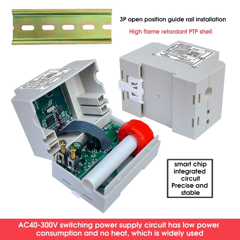 Serplex Energy Meter for Home and Industrial Use with LCD Display 40–300V 100A | ABS Housing