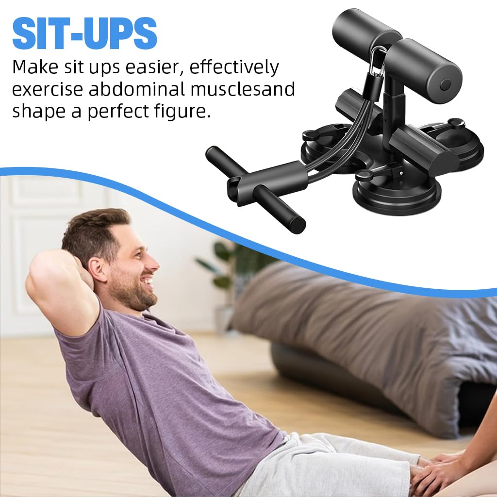 Proberos Sit Up Bar for Home Workout with Dual Strong Suction Cups and Adjustable Height